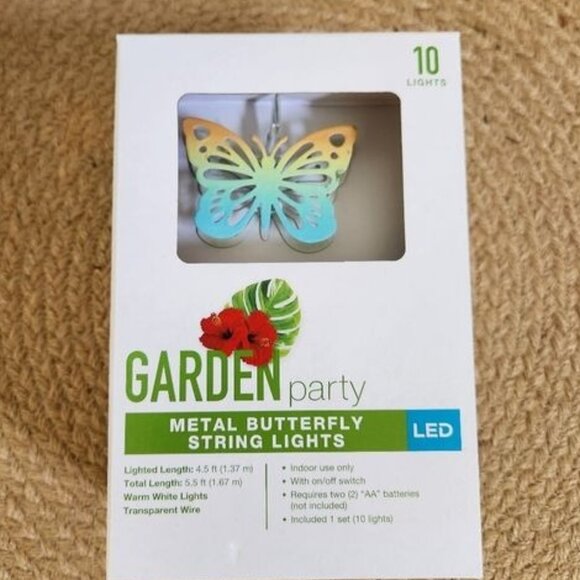 Garden Party Festive Voice Metal Butterfly String Lights - Picture 2 of 4